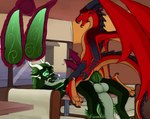 2_penises anal anal_penetration balls bodily_fluids cervical_contact cowgirl_position duo erection feral from_front_position fur genital_fluids genitals green_body green_penis hair horn intersex intersex/male intersex_penetrated knot male male_penetrating male_penetrating_intersex male_penetrating_maleherm maleherm maleherm/male maleherm_penetrated membrane_(anatomy) membranous_wings multi_genitalia multi_penis nude on_bottom on_top open_mouth penetration penile penile_penetration penis pussy sex tail tongue vaginal vaginal_penetration wings kuueen mythology wings_of_fire cloudspotter_(character) sycamore_(wanishi) dragon eastern_dragon furred_dragon furred_scalie mythological_creature mythological_scalie scalie skywing_(wof) absurd_res hi_res