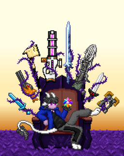 male solo aromishedreamer bendy_and_the_ink_machine capcom cult_of_the_lamb dead_space devil_may_cry electronic_arts massive_monster_(studio) microsoft minecraft mojang painkiller:_hell_&_damnation pixel_gun_3d terraria visceral_games xbox_game_studios aromdreamer humanoid 4:5 hi_res
