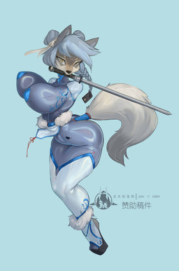 2_missing_limbs amputee anthro bdsm big_breasts big_butt binder_(restraint) bodily_fluids bodysuit bondage bondage_gear bound breasts butt clothed clothing credit_card cuff_(restraint) cybernetics disability double_amputee eyebrows feet female form_fitting fused_legs holding_sword_in_mouth huge_butt latex latex_bodysuit latex_clothing latex_legwear latex_skinsuit latex_stockings legbinder legwear living_sex_toy machine melee_weapon missing_all_arms missing_arm missing_limb monopod nipple_outline raised_inner_eyebrows restraints seam_(sewing) shackles simple_background skinsuit solo stockings submissive sword tail thick_thighs tight_clothing weapon shanher canid canine canis mammal wolf absurd_res hi_res