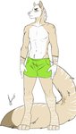 anthro grey_nose male solo tattoo white_body yellow_eyes len4ik555 dark_shadow26011994_(character) canid canine canis mammal wolf hi_res