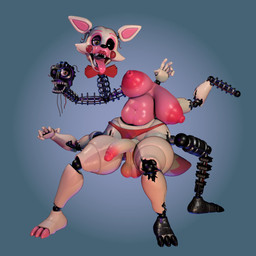 2_heads 3_arms 3_legs 3_toes anthro areola balls big_areola big_breasts big_penis bow_tie breasts clothed clothing clothing_aside erection feet genitals glans glistening glistening_body gynomorph huge_areola huge_breasts huge_penis humanoid_genitalia humanoid_penis intersex looking_at_viewer machine missing_hand multi_arm multi_head multi_limb navel nipple_outline nipples open_mouth panties panties_aside penis pink_areola pink_body pink_glans pink_nipples red_bow_tie red_clothing red_panties red_underwear sagging_breasts saggy_balls sharp_teeth simple_background solo standing teal_background teeth thick_thighs toes tongue tongue_out topless topless_anthro topless_gynomorph topless_intersex underwear underwear_aside white_body wide_hips wire yellow_body octal octal_(modeler) five_nights_at_freddy's five_nights_at_freddy's_2 scottgames mangle_(fnaf) animatronic canid canine fox mammal robot robot_anthro 2026 3d_(artwork) digital_media_(artwork) full-length_portrait hi_res portrait