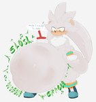 abdominal_bulge after_vore anthro belly big_belly big_butt blush bodily_fluids butt dialogue digestion_noises huge_belly huge_butt hyper hyper_belly male navel oral_vore same_size_vore solo speech_bubble sweat text three-quarter_view vore zombiebitez sega sonic_the_hedgehog_(series) silver_the_hedgehog eulipotyphlan hedgehog mammal 2025 english_text hi_res