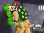 anal anal_penetration anthro bodily_fluids crying cum_stain dungeon duo forced male male/male penetration pinned pinned_to_wall prison prison_cell prison_rape prisoner rape sex sex_slave size_difference slave standing standing_sex tears poorsal mario_bros nintendo bowser yoshi_(character) dinosaur green_yoshi koopa prehistoric_species reptile scalie yoshi 4:3