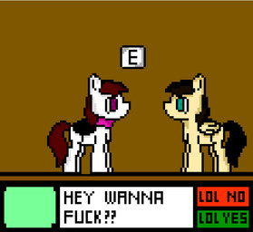 ambiguous_gender black_hair brown_background duo feathered_wings feathers feral fur green_eyes gui hair pink_eyes red_hair simple_background tan_body tan_fur text white_body white_fur wings debran20 hasbro my_little_pony mythology bat equid equine horse mammal mythological_creature mythological_equine pegasus pony digital_media_(artwork) english_text pixel_(artwork)
