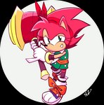 anthro biped clothed clothing eyelashes female footwear geometric_background gloves hammer handwear holding_object holding_weapon looking_at_viewer narrow_hips piko_piko_hammer pink_body shoes simple_background solo standing thin_thighs tools weapon nkognz classic_sonic_(universe) sega sonic_boom sonic_the_hedgehog_(series) amy_rose eulipotyphlan hedgehog mammal 2014 alpha_channel full-length_portrait portrait signature