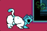 anus balls big_butt bouncing_balls butt feral genitals looking_back male media_accurate open_mouth presenting presenting_hindquarters raised_tail shaking_butt solo style_emulation tail tail_motion tailwag white_body sludgegutss deltarune undertale_(series) tasque animated digital_media_(artwork) low_res pixel_(artwork) pixel_animation short_playtime watermark