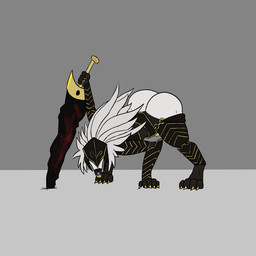 all_fours anthro armor big_butt butt lips male solo thick_lips twerking hachi_pachi elden_ring fromsoftware maliketh_(elden_ring) canid canine canis mammal wolf animated hi_res