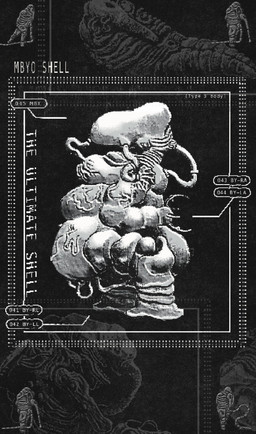 ambiguous_gender black_background cable horror_(theme) not_furry simple_background solo text vein white_text plastiboo godhusk the_hand_(godhusk) humanoid monster vessel_(godhusk) english_text greyscale hi_res monochrome official_art
