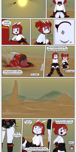 3_toes 4_fingers absolute_territory antennae_(anatomy) anthro bottomwear breasts butt butt_from_the_front clothed clothing collar communicator confident confident_female countershade_torso countershading crash dialogue duo dust feet female fingers flat_chested gloves hair handwear membrane_(anatomy) membranous_wings military miniskirt naturally_censored_breasts onomatopoeia panties pigtails red_hair screaming scut_tail sharp_teeth short_hair short_tail simple_eyes skimpy skirt small_breasts smoke smug smug_expression smug_face soft_abs sound_effects spacecraft sun tail teeth text toeless_legwear toes topless underwear upskirt vehicle wings e254e unnamed_character alien absurd_res english_text hi_res smaller_version_at_source