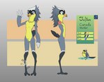 anthro beak feathered_wings feathers feet femboy feral gender_symbol leaf male male_symbol solo symbol tail tail_feathers talons toes wings adamb/t2oa julian_(adamb/t2oa) avian bird canada_warbler new_world_warbler oscine passerine warbler 2022 absurd_res hi_res model_sheet signature