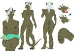 anthro big_breasts breasts butt claws facial_horn female genitals green_body green_scales hair horn looking_at_viewer nipples non-mammal_nipples nude pussy referense scales simple_background solo tail emil-gee mythology diana_digma dragon mythological_creature mythological_scalie scalie hi_res