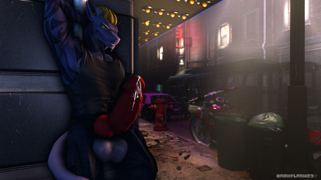 alley anthro arm_tattoo balls bedroom_eyes big_balls big_penis blonde_hair bodily_fluids bottomwear clothed clothing denim denim_bottomwear denim_clothing detailed_background fingers genital_fluids genitals grey_body grey_scales hair hand_behind_head horn huge_balls huge_penis jeans knot looking_at_viewer male motorcycle muscular muscular_anthro muscular_male narrowed_eyes open_bottomwear open_clothing open_pants outside pants penis precum raining scales seductive shirt smile solo tail tank_top tattoo teeth text topwear vehicle yellow_eyes darkflash23 european_mythology mythology jaren_(foxyrexy) dragon mythological_creature mythological_scalie scalie western_dragon 16:9 2021 3d_(artwork) artist_name digital_media_(artwork) hi_res source_filmmaker_(artwork) widescreen