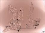 2014 anus ass_up bdsm claws dinosaur dragon equalicus erection female feral genital_slit horn leash lube male monochrome open_mouth penis plain_background raised_tail raptor scalie western_dragon
Rating: Explicit
Score: 2
User: Lizardite
Date: April 22, 2014