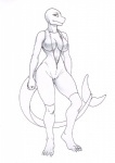 anthro breasts camel_toe cleavage clothed clothing female genitals looking_at_viewer nipple_outline one-piece_swimsuit pussy smile solo standing swimwear tight_clothing wetsuit wide_hips autumm_airwave cetacean dolphin mammal marine oceanic_dolphin orca toothed_whale graphite_(artwork) monochrome traditional_media_(artwork)