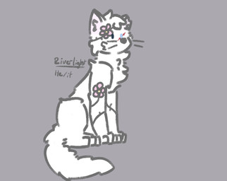 ambiguous_gender feral flower fur grey_background plant pronouns simple_background sitting solo white_body white_fur leafwing_(artist) warriors_(book_series) fan_character domestic_cat felid feline felis mammal full-length_portrait hi_res model_sheet portrait