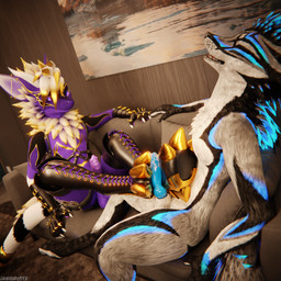 alternative_fashion animal_genitalia animal_penis anthro anthro_on_anthro balls biped black_body black_boots black_clothing black_footwear black_fur blue_body blue_fur blue_penis bodily_fluids bootjob boots canine_genitalia canine_penis claws clothed clothing cum cum_dripping_from_penis cum_on_boots cum_on_clothing cum_on_footwear cum_on_penis cum_on_shoes depth_of_field dominant duo erection feet flat_balls foot_fetish foot_focus foot_play footjob footwear fur furniture genital_fluids genitals gloves golden_body goth goth_boots grey_body grey_fur hair handwear hindpaw inside knot leather leather_boots leather_clothing leather_footwear legwear living_room male male/male multicolored_body nude on_sofa open_mouth orgasm paws penile penis purple_body purple_fur reflection sex shoejob shoes sitting sitting_on_sofa slim slim_anthro slim_male slim_sub smile sofa submissive submissive_male tail white_body white_fur yellow_body yellow_fur dragonplayer dragonplayer_(character) talon_(talondragon) canid canine canis fox hybrid jex mammal rexouium 1:1 3d_(artwork) absurd_res blender_(artwork) blender_cycles_(artwork) digital_media_(artwork) hi_res
