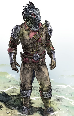 anthro armor clothed clothing footwear male nails shoes solo tail tomato_(artist) bethesda_game_studios microsoft the_elder_scrolls the_elder_scrolls_online sharp-as-night argonian lizard reptile scalie