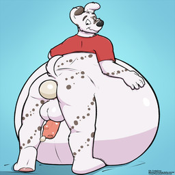 animal_genitalia animal_penis anthro balls belly belly_inflation birth bodily_fluids bottomless butt canine_genitalia canine_penis clothed clothing cum ejaculation genital_fluids genitals giant_sperm hyper hyper_pregnancy inflation male orgasm penis pregnant pregnant_male resting_on_belly shirt solo stretched_anus topwear unusual_bodily_fluids unusual_cum unusual_genital_fluids pascal_(artist) pascal_(cudacore) canid canine canis dalmatian domestic_dog mammal 1:1 hi_res