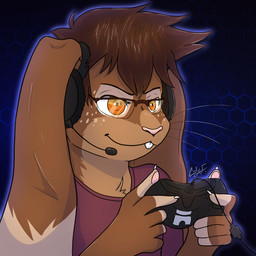 brown_body brown_fur brown_hair clothing controller dipstick_ears ear_markings electronics eyewear fur game_controller gaming glasses hair headphones multicolored_ears orange_eyes purple_clothing xbox_controller codyf0xx microsoft xbox xbox_game_studios sage_aldridge lagomorph leporid mammal rabbit 1:1 icon