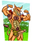 abs anthro balls erection genitals male muscular muscular_anthro muscular_male penis solo lobo_serchwolf activision crash_bandicoot_(series) tiny_tiger dasyuromorph mammal marsupial recently_extinct_species thylacine 3:4 absurd_res hi_res