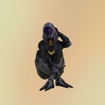 biped crossed_legs environmental_suit female happy hidden_face hood hood_up knife mask sitting solo unusual_eyes visor wearing_mask meme_erect bioware electronic_arts mass_effect tali'zorah alien alien_humanoid humanoid quarian 1:1 3d_(artwork) digital_media_(artwork) hi_res