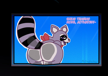 against_surface anthro ass_on_glass big_butt butt ears_up eyelashes glass male mooning nude on_glass presenting presenting_hindquarters smug solo tail teasing thick_thighs wide_hips apollo_caelum_(artist) indigo_park rambley_raccoon mammal procyonid raccoon digital_media_(artwork)
