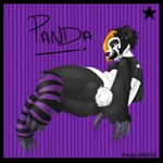 anthro butt clothing female footwear glamfur juggalo legwear nude overweight overweight_anthro overweight_female socks solo panda_dox bear giant_panda hybrid mammal 2005