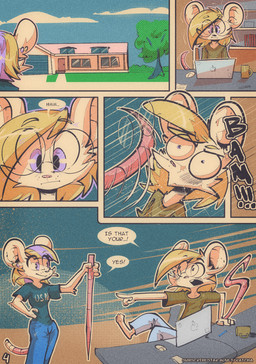 anthro biped breasts clothed clothing computer dialogue duo electronics eyewear face_slap female female_anthro fur glasses laptop male male_anthro outside piercing simple_background slap teeth text wearing_glasses ratcha iris_(ratcha) skye_(ratcha) mammal mouse murid murine rodent comic digital_media_(artwork) english_text hi_res multiple_scenes brother_(lore) brother_and_sister_(lore) sibling_(lore) sister_(lore) twins_(lore)