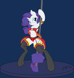 anthro blue_eyes blue_eyeshadow clothing cutie_mark dancing eyeshadow female fur garter_straps hair horn legwear lingerie makeup panties pole pole_dancing purple_hair solo stockings underwear white_body white_fur dfectivedvice midnightblitzz third-party_edit friendship_is_magic hasbro my_little_pony mythology rarity_(mlp) equid equine mammal mythological_creature mythological_equine unicorn 2014 alpha_channel colored