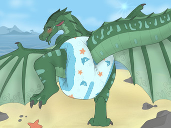beach clothed clothing diaper diaper_only embarrassed feral green_body male rear_view solo spread_wings topless wearing_diaper wetness_indicator wings scripin european_mythology mythology wings_of_fire turtle_(wof) dragon mythological_creature mythological_scalie scalie seawing_(wof) western_dragon 4:3 absurd_res hi_res