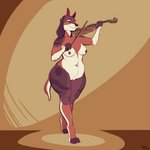 anthro bowed_string_instrument breasts casual_nudity claws female floppy_ears fur genitals horn medium_breasts multicolored_body multicolored_fur musical_instrument navel nipples nude pear-shaped_figure playing_music playing_violin pussy slightly_chubby solo string_instrument tasteful_nudity thick_thighs violin wide_hips greasymojo vivianne_(notlooker13) canid canine canis domestic_dog mammal 1:1 2020 absurd_res full-length_portrait hi_res portrait