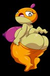 absurd_res alpha_channel anthro areola bedroom_eyes big_breasts big_butt black_eyes bottomwear bottomwear_down breasts butt clothed clothing female generation_5_pokemon hi_res huge_breasts looking_at_viewer looking_back mostly_nude multicolored_body narrowed_eyes nintendo nipples open_mouth pants pants_down partially_clothed pokemon pokemon_(species) pupils purple_areola purple_nipples scraggy seductive shiny_pokemon side_boob simple_background solo thegeckoninja thick_thighs transparent_background two_tone_body white_pupils wide_hips