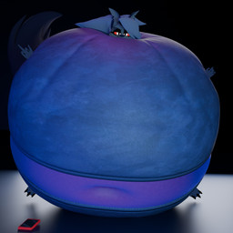 alternative_fashion anthro belly belly_expansion big_belly black_claws black_nose blue_body blue_bottomwear blue_clothing blue_ears blue_hair blue_inner_ear blue_pants blue_shirt blue_tail blue_topwear blue_tracksuit blueberry_inflation body_inflation bottomwear cellphone claws clothing ear_piercing electronics expansion female flipping_viewer_off front_view gesture goth hair hand_gesture huge_belly hyper hyper_belly hyper_inflation immobile inflation middle_finger navel notched_ear pants phone piercing red_sclera round_body shirt solo spherical_inflation tail tight_clothing topwear tracksuit white_eyes blimp-it hellaverse helluva_boss mythology loona_(helluva_boss) canid canid_demon canine demon hellhound mammal mythological_canine mythological_creature 1:1 2026 3d_(artwork) colored digital_media_(artwork) hi_res shaded