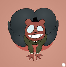 accessory anthro big_butt bottomwear brown_body brown_fur bubble_butt butt clothing curvy_figure eyelashes eyewear femboy fur glasses grin hat headgear headwear high-angle_view huge_butt logo male necktie pants smile solo sweater text thigh_thighs topwear wide_hips thatdawgmurray night_in_the_woods angus_delaney bear mammal aliasing artist_logo artist_name digital_media_(artwork) hi_res signature