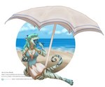 4_toes 5_fingers anthro beach beach_umbrella black_claws black_markings blue_clothing blue_dress blue_horn blue_mouth blue_tongue border breasts chopsticks circle_background claws clothed clothing curled_tail dress eating eating_food eyes_closed feet female fingers food front_view green_body green_hair green_scales hair holding_chopsticks holding_object holding_plate horn markings medium_breasts monotone_hair multicolored_clothing multicolored_dress non-mammal_breasts open_mouth parasol scales sea seaside sitting sky solo subscribestar_logo sushi tail teeth text toes tongue tongue_out two_tone_clothing two_tone_dress ventral_scales water white_border white_clothing white_dress icy-marth mythology subscribestar alice_(sixthleafclover) dragon lizard mythological_creature mythological_scalie reptile scalie 2023 artist_name full-length_portrait portrait url