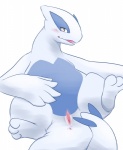 anus censored_genitalia censored_pussy female feral genitals pussy simple_background solo spread_legs spreading tail white_background waniharu nintendo pokemon avian generation_2_pokemon legendary_pokemon lugia pokemon_(species) censored hi_res mosaic_censorship