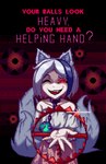 abstract_background bear_trap blue_hair chain clothed clothing collar dress eyebrows female fur glowing glowing_eyes grey_body grey_fur grey_hair hair one_eye_closed orange_clothing prick_ears reaching reaching_towards_viewer red_eyes sharp_teeth solo teeth text trap_(contrivance) white_body white_fur goshatkach among_us_pareidolia mythology touhou unfinished_dream_of_all_living_ghost enoko_mitsugashira animal_humanoid canid canid_demon canid_humanoid canine demon hellhound humanoid mammal mammal_humanoid mythological_canine mythological_creature 2023 9:14 digital_media_(artwork) english_text hi_res pixel_(artwork)