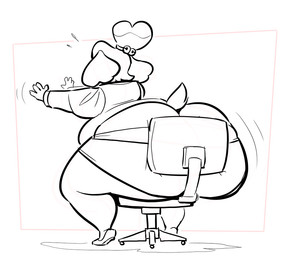 anthro big_butt butt chair female furniture overweight rear_view simple_background sitting solo white_background ridiculouscake animal_crossing nintendo isabelle_(animal_crossing) canid canine canis domestic_dog mammal shih_tzu toy_dog 2026