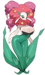 big_breasts breasts cleavage clothed clothing female florges generation_6_pokemon hi_res lightsource nintendo not_furry pokemon pokemon_(species) red_flower_florges simple_background solo white_background