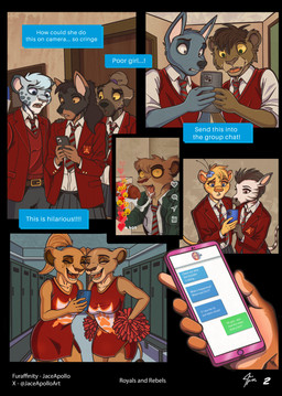 anthro bodily_fluids cum cum_in_mouth cum_inside electronics erection female genital_fluids genitals glans group looking_down male male/female monitor oral oral_penetration penetration penis screen standing text texting jace_apollo disney the_lion_king bahati_whiteclaw vitani_(the_lion_king) canid canine canis domestic_dog equid equine felid lion mammal pantherine prehistoric_species saber-toothed_tiger wolf zebra comic english_text hi_res