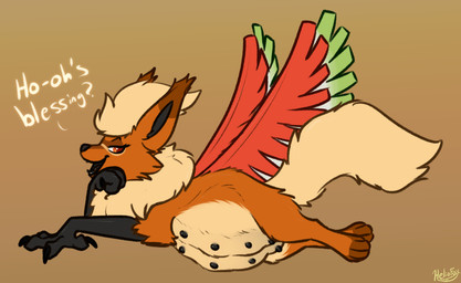belly big_belly bonfyre_(oceanbreezes) female female_feral feral fur inviting looking_at_viewer multi_nipple narrowed_eyes nipples open_mouth orange_body pregnant pregnant_female pregnant_feral presenting quadruped seductive simple_background smile smirk solo tail text wings conditional_dnp heliofox nintendo pokemon canid canine canis eeveelution enfield flareon generation_1_pokemon hybrid mammal pokemon_(species) digital_media_(artwork) hi_res