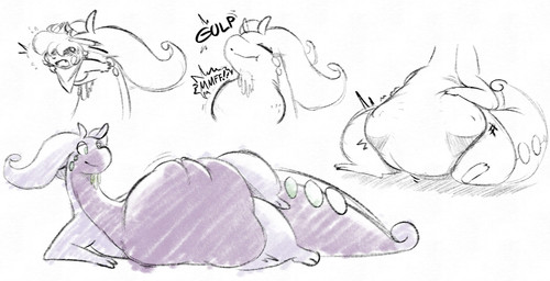 belly big_belly feral feral_pred feral_prey green_spots oral_vore purple_belly purple_body simple_background spots swallowing swallowing_sound_effect vore white_background smc_acc nintendo pokemon generation_6_pokemon goodra pokemon_(species) 2026 absurd_res hi_res sketch