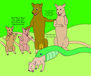 age_difference animal_genitalia bad_parenting balls blue_eyes brown_body brown_fur chanting cheering feet_first female female_pred feral forced fur genitals grass green_body green_scales group larger_pred male male/female nude_pred nude_prey older_pred outside partially_inside plant scales sheath sitting size_difference unwilling_prey vore willing_pred young young_prey urbanhermit mammal murid murine rat reptile rodent scalie snake 2000 6:5 dated daughter_(lore) father_(lore) mother_(lore) parent_(lore) son_(lore)