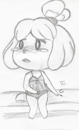 animal_crossing anthro black_and_white blush canine dog female isabelle_(animal_crossing) kenshinthewanderer mammal monochrome nintendo solo video_games
Rating: Safe
Score: 2
User: Juni221
Date: July 24, 2013