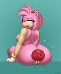 accessory after_sex ahegao amy_rose anal_juice anal_prolapse anthro big_butt biped bodily_fluids bracelet breasts butt clothing cyan_background eulipotyphlan eye_roll eyelashes female footwear furniture genital_fluids genitals gloves green_eyes hair_accessory hairband handwear heart_symbol hedgehog hi_res jewelry looking_back looking_pleasured lube mammal mostly_nude open_mouth open_smile presenting presenting_hindquarters prolapse pussy rear_view sega shaking side_boob signature simple_background sitting slimefur smile solo sonic_the_hedgehog_(series) star sweat sweatdrop tears three-quarter_view tongue tongue_out trembling vaginal_fluids