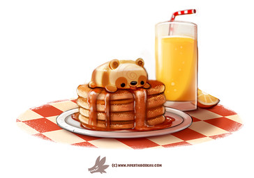 ambiguous_gender bendy_straw beverage black_eyes drinking_straw feral food fruit glass humor juice_(beverage) licking orange_(fruit) orange_juice pancake plant plate pun simple_background solo syrup tongue tongue_out visual_pun white_background piper_thibodeau bear food_creature giant_panda mammal digital_media_(artwork) digital_painting_(artwork) painting_(artwork)