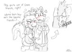 anthro backwards_baseball_cap backwards_hat baseball_cap butt butt_grab claws clothed clothing cutaway duo female fluffy fluffy_hair gaming_console groping_from_behind hair hand_on_butt hat headgear headwear hoodie kerchief male male/female markings neckerchief neckwear scale_markings scales scutes short_stack surprise surprised_expression text toony topwear graedius_(artist) aiden_(zandermanith) zullie_(graedius) lizard reptile scalie digital_drawing_(artwork) digital_media_(artwork) english_text