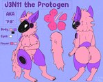 anthro anus big_breasts big_butt breasts butt clitoral_hood female flower genitals hibiscus machine plant pussy side_boob solo thick_thighs trippybunny j3n-11_(lycheeart) protogen 2024 digital_media_(artwork) hi_res model_sheet