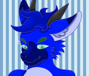 anthro figon_(figon) looking_at_viewer male simple_background solo figon digital_media_(artwork) headshot_portrait hi_res icon portrait shaded