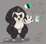 balls black_body eyeless genitals male navel not_furry penis short_stack slightly_chubby solo thick_thighs ze_blackball.d the_gatherer_(ze_blackball.d) monster hi_res